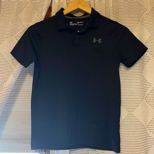 Boys Black Under Armor Polo shirt